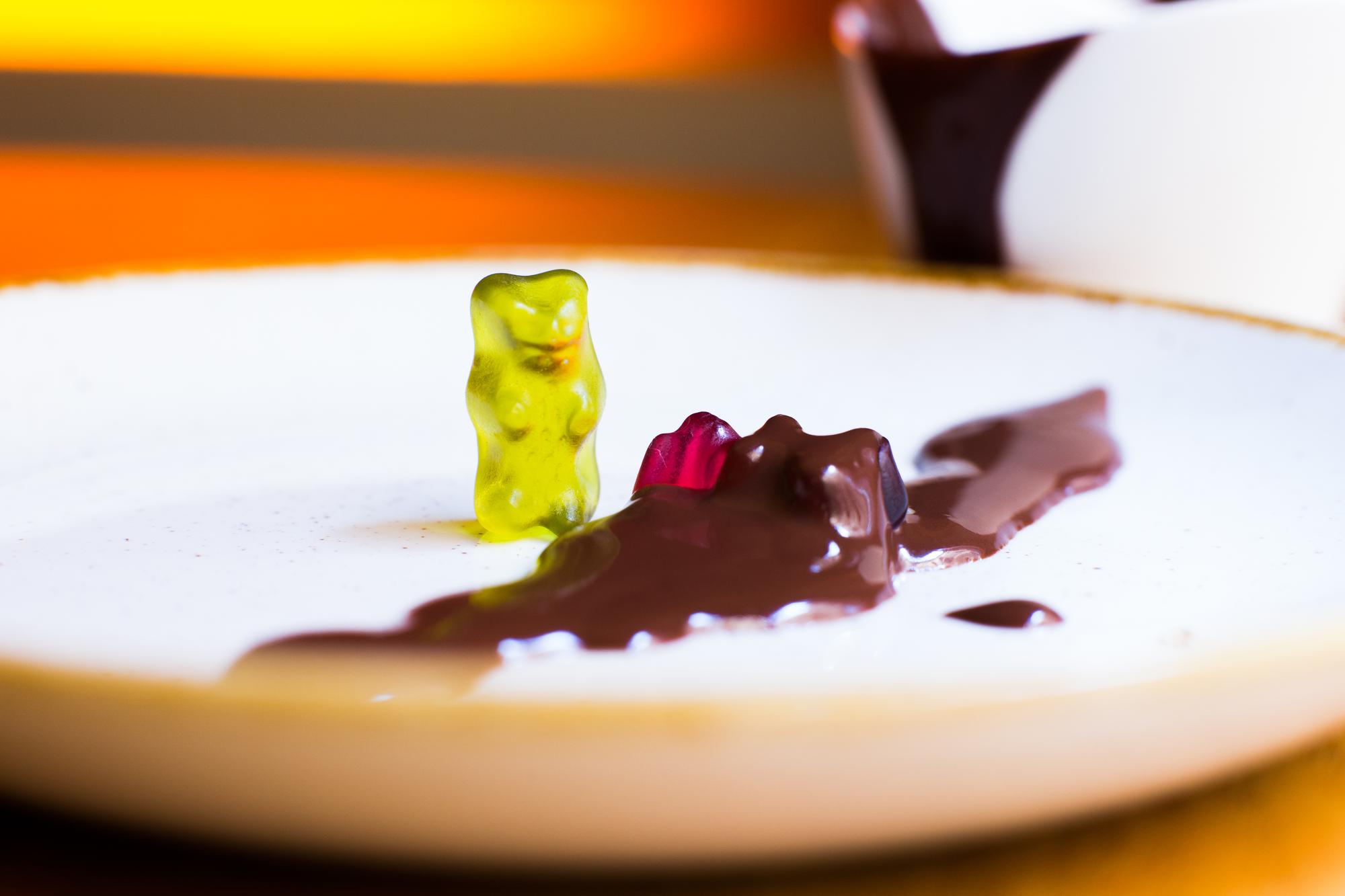 Close-up of molecular garnish